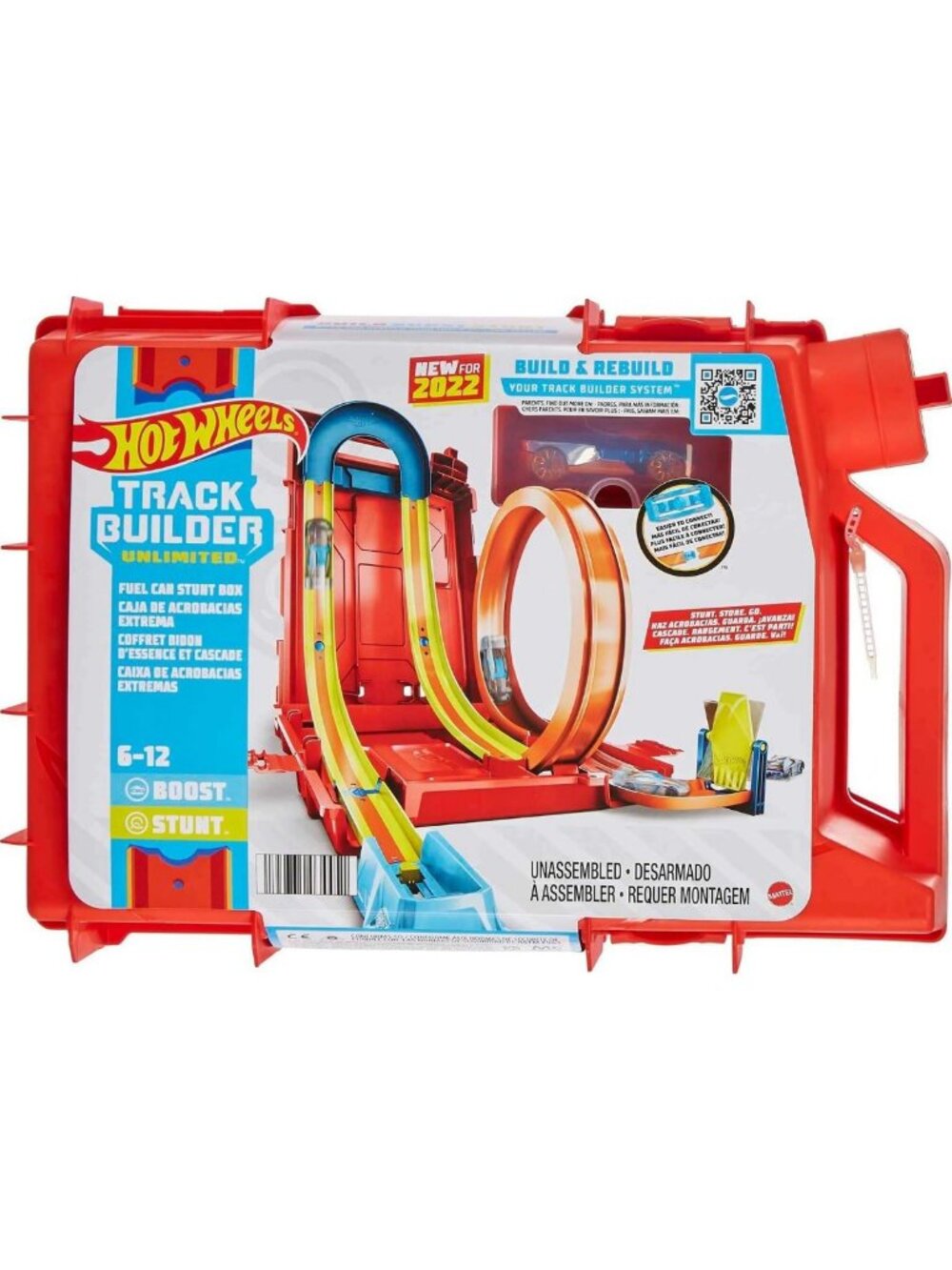 Ultimate Stunt Box Playset with Fuel Can & Cars - Hot Wheels Track Builder Fun!